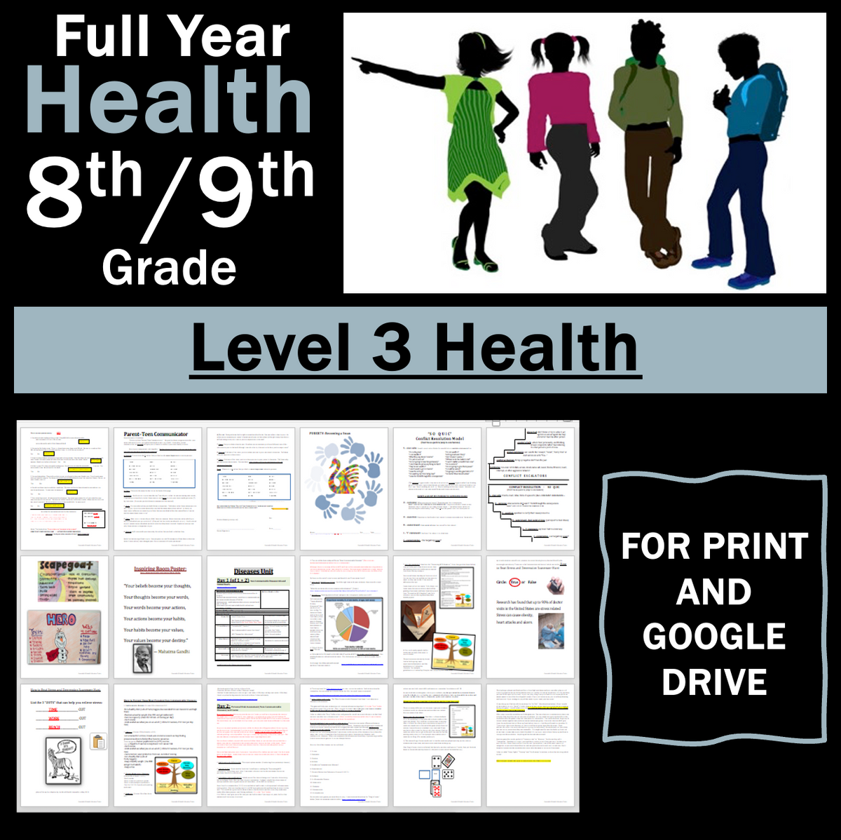 8th Grade Health Curriculum: Full Year Curriculum + Full Year Curricul ...
