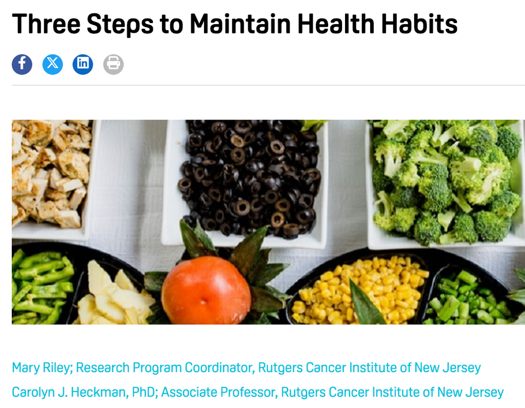 Three Steps to Maintain Health Habits