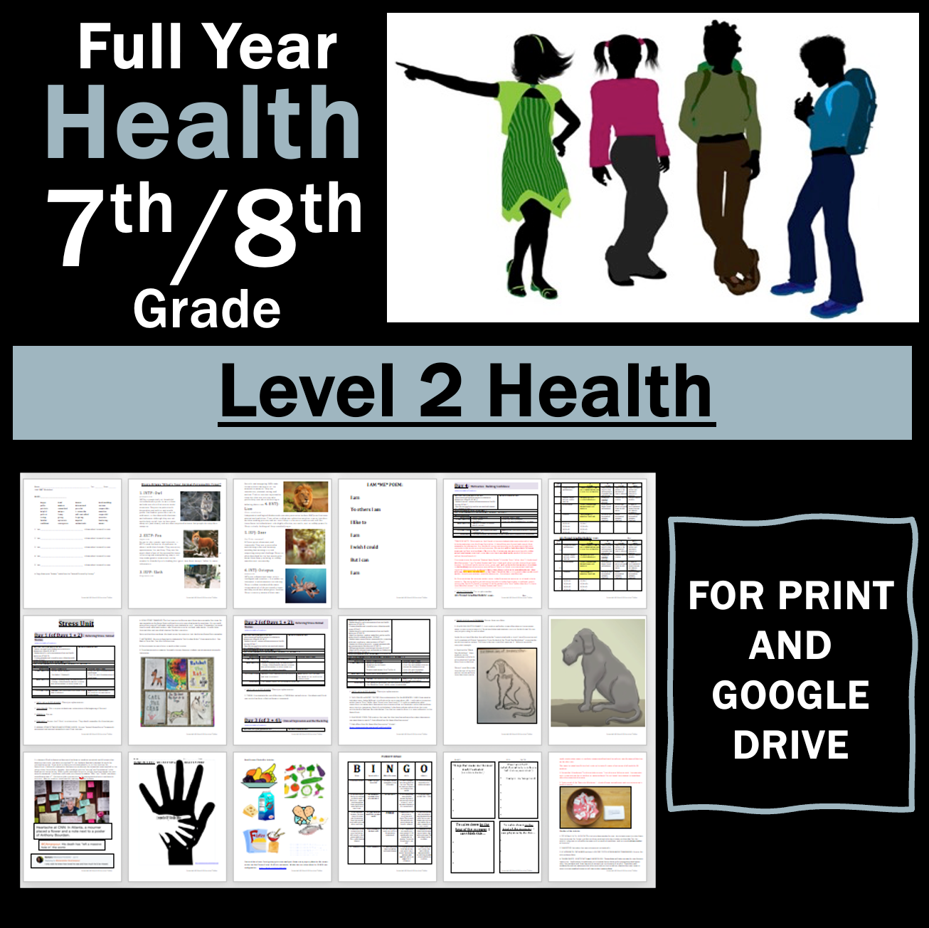7th Grade Health Curriculum: 8th Grade Health: Full Year